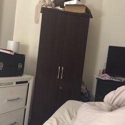 Selling Vanity, Wth Stool And Wood Closet