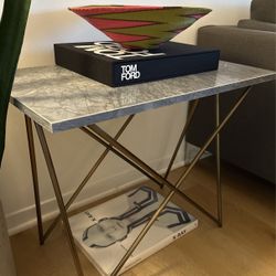 West Elm Marble Side Table 