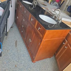 A Beautiful Vanity With Double Sink 