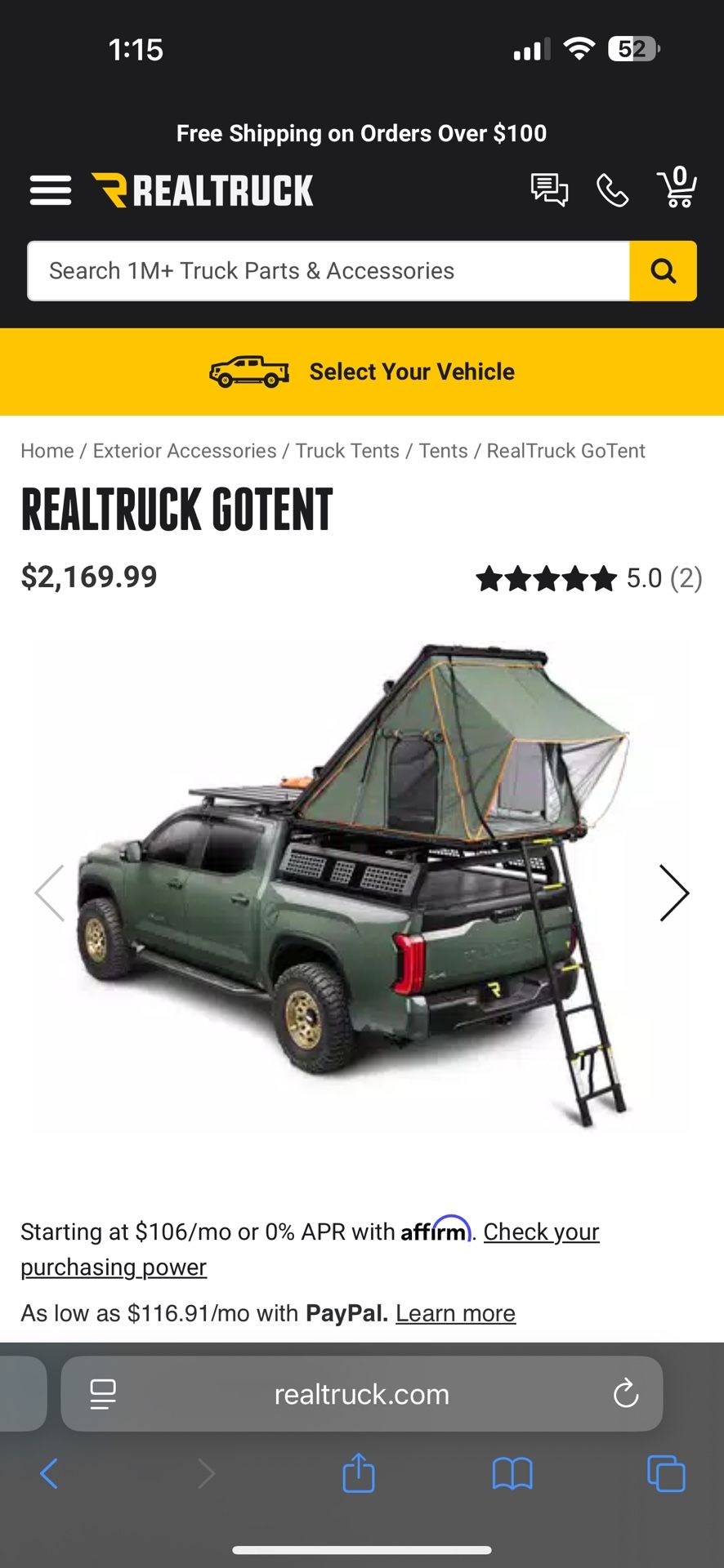 Brand New In Box Truck Tent