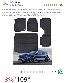 All Weather Floor Mats for Honda CRV 23” - 25”