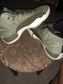 Olive green hot sale jordan retro 12
