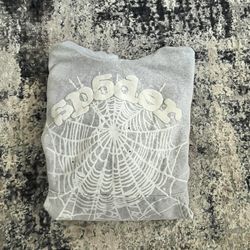 Grey Sp5der Hoodie Lg 