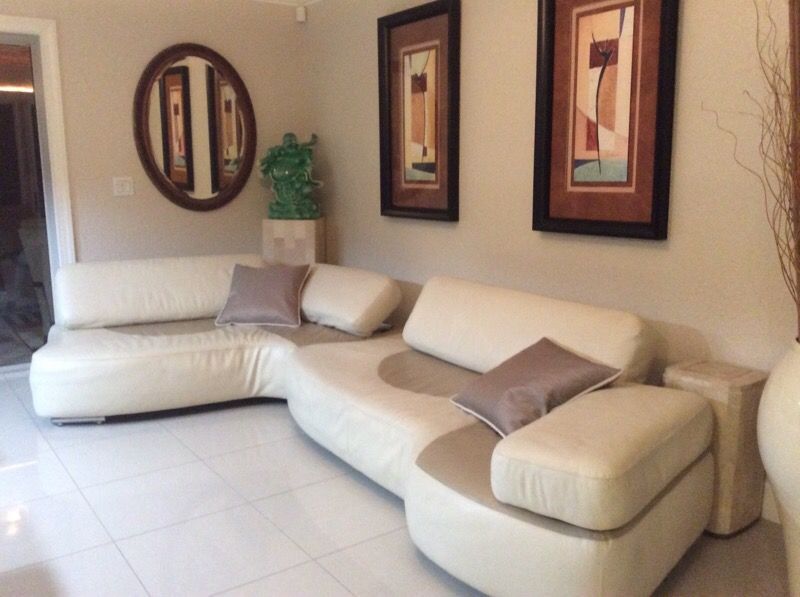 Scan Design Highend leather sofa by Poltromec