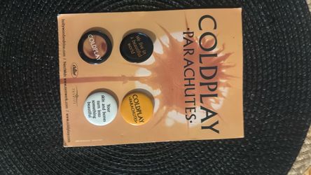 Coldplay parachutes collector buttons