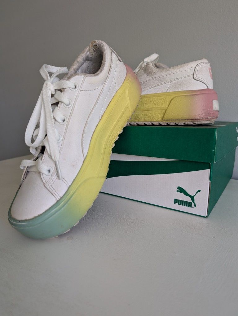 So cute! Puma Multi Colored Platform Size 7