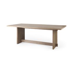 Aida Grey-Brown Solid Wood Dining Table
