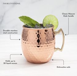 8 HAMMERED COPPER MOSCOW MULE MUGS