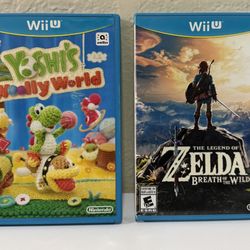 Nintendo Wii U Yoshi Wooly World and The Legend of Zelda Breath of the Wild