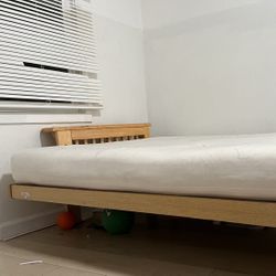 Light Brown Wooden Futon Full Size