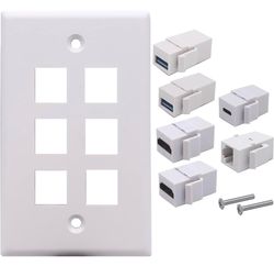6 port wall plate