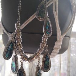 Silver Necklace/ Earring Set