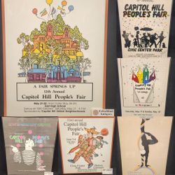 Framed Signed Annual Capitol Hill People's Fair Posters 