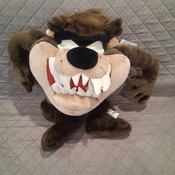 New With Tag Vintage Tazmanian Devil Big Plush.