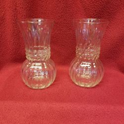 Set Of 2 Glass Vases
