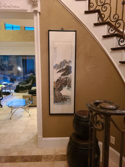 Exquisite Hand Painted Chinese Framed Silk Painting