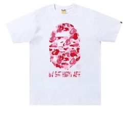 Bape pink camo t shirt 