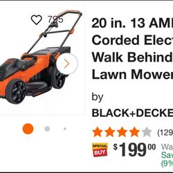 Lawn mover black decker electric !!