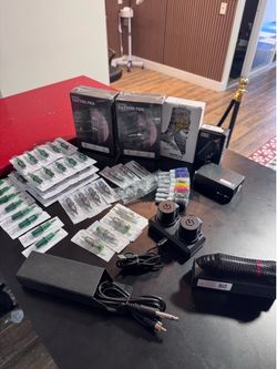 Professional Tattoo Equipment Lot – Critical, Sunskin, Wormhole + Supplies