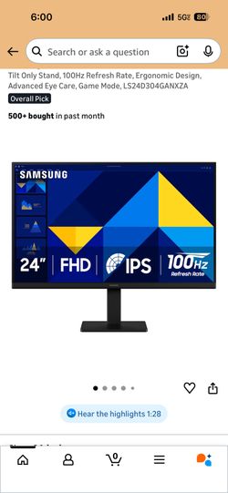 Dual Samsung Monitor S30GD 27 Inch FHD 2025