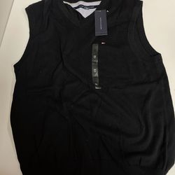 Tommy Hilfiger Black Men's Sweater Vest With V Neckline/NWT