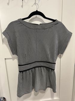 Stripped Peplum Top