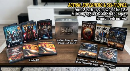 Action, Superhero, Sci-Fi, Thriller & Horror DVDs – Pick Any – From $5