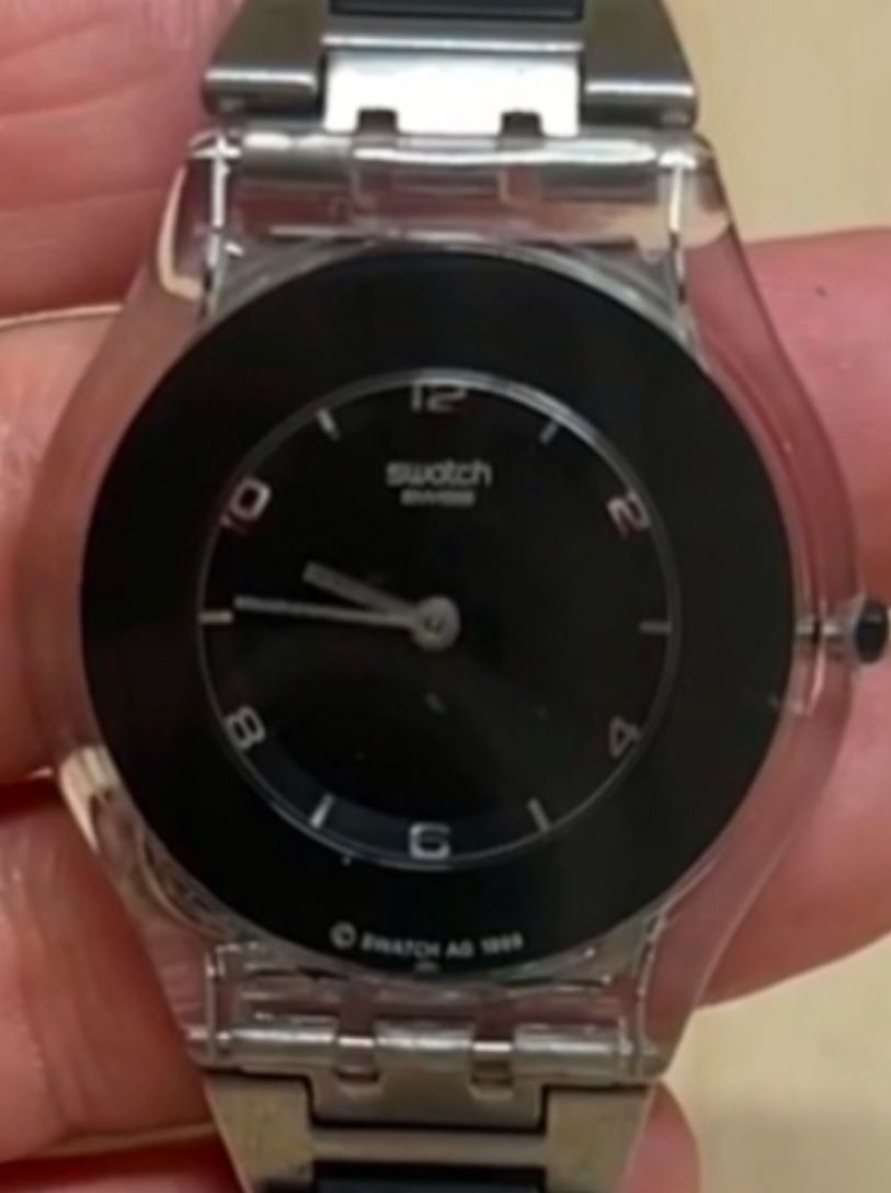 PURE BLACK SFK116 1999 Swiss Made Working New Battery