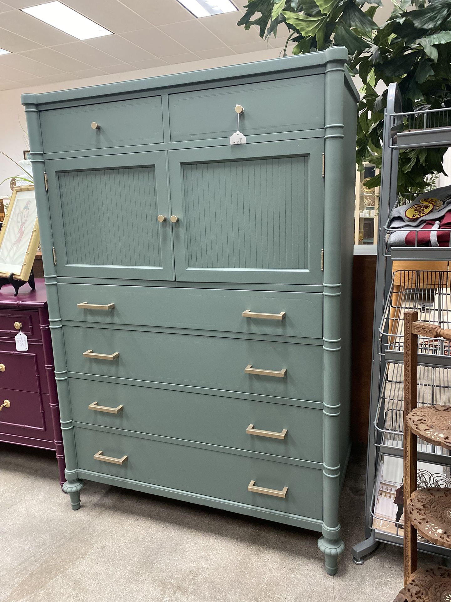 Wooden tall spacious armoire/chest of drawers/dresser
