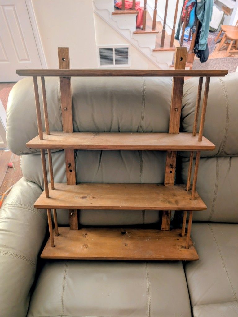 Sturdy Wooden Multi-level Shelves