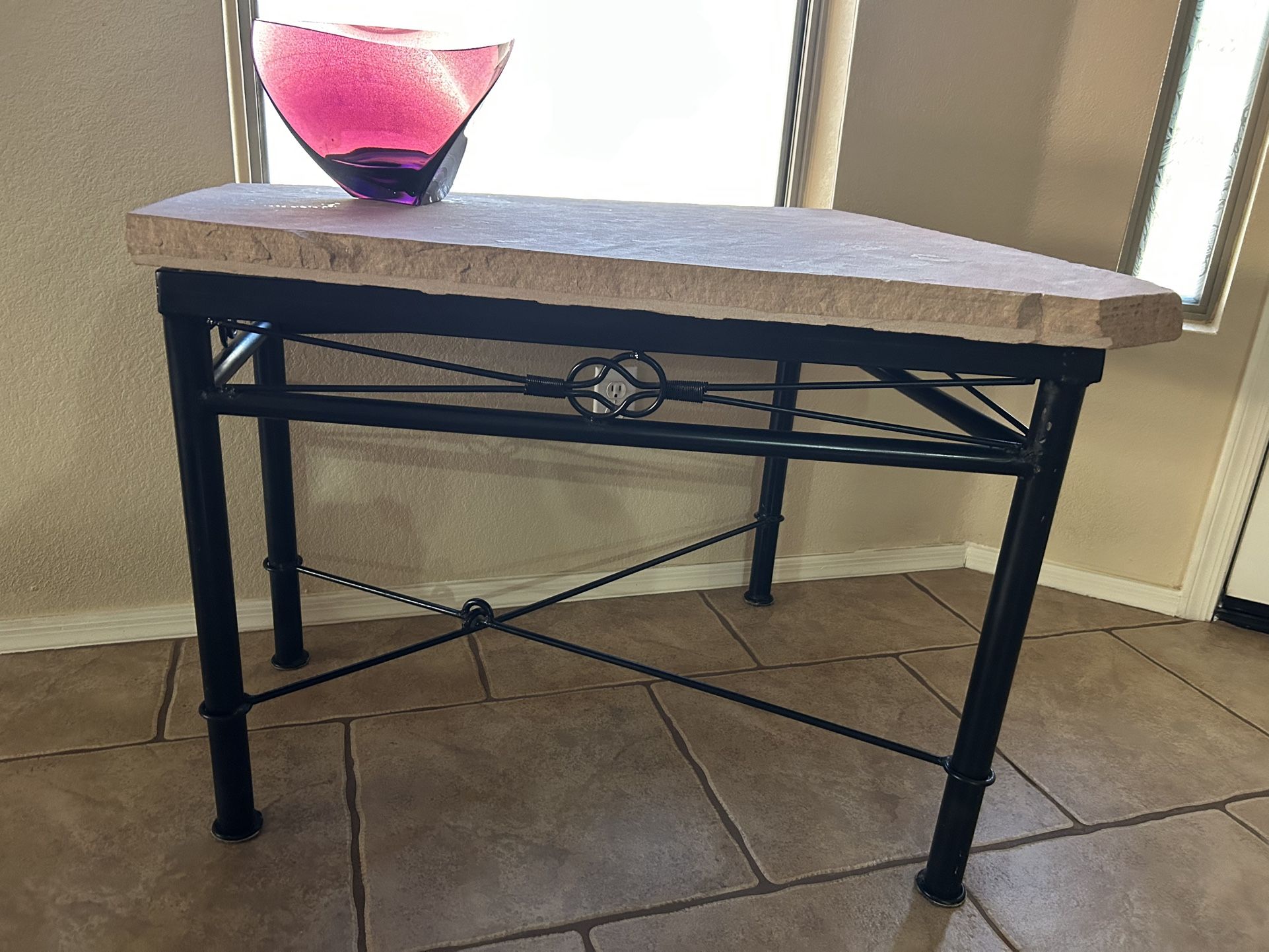 Unique Sandstone slab side table or coffee table
