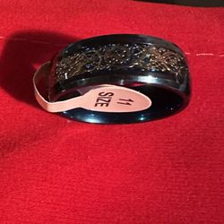 New Tungsten Carbide Blue Celtic Dragon Unisex Ring 8mm Size 11