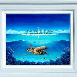 Dry Tortugas Lighthouse original acrylic on canvas