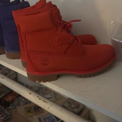 *never Worn* Special Edition Red timberland Boots