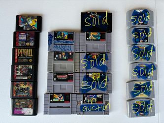 Super Nintendo, Nintendo 64, and Sega Genesis Video Games
