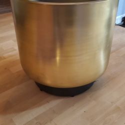 Cylinder Container  Brushed Gold