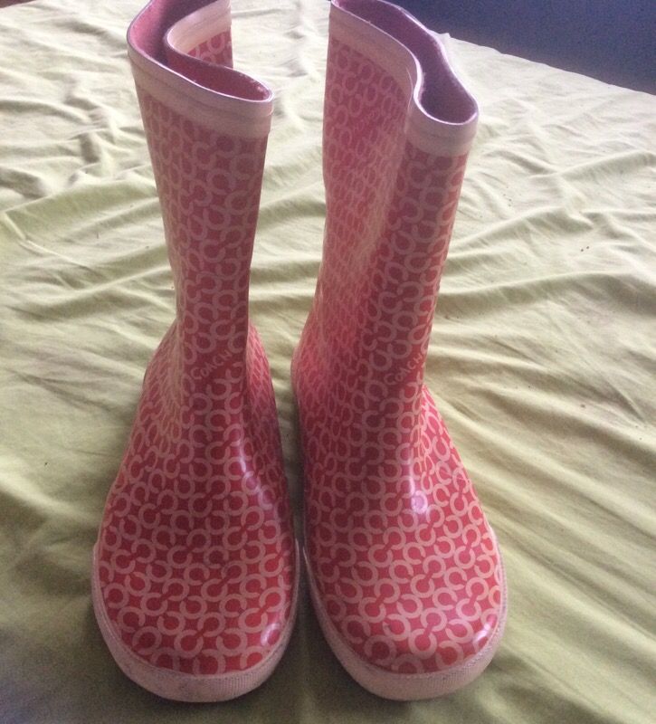 Coach rubber boots