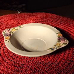 VINTAGE LEFTON BISQUE CANDY DISH 