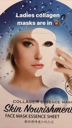 Collagen and avocado face masks