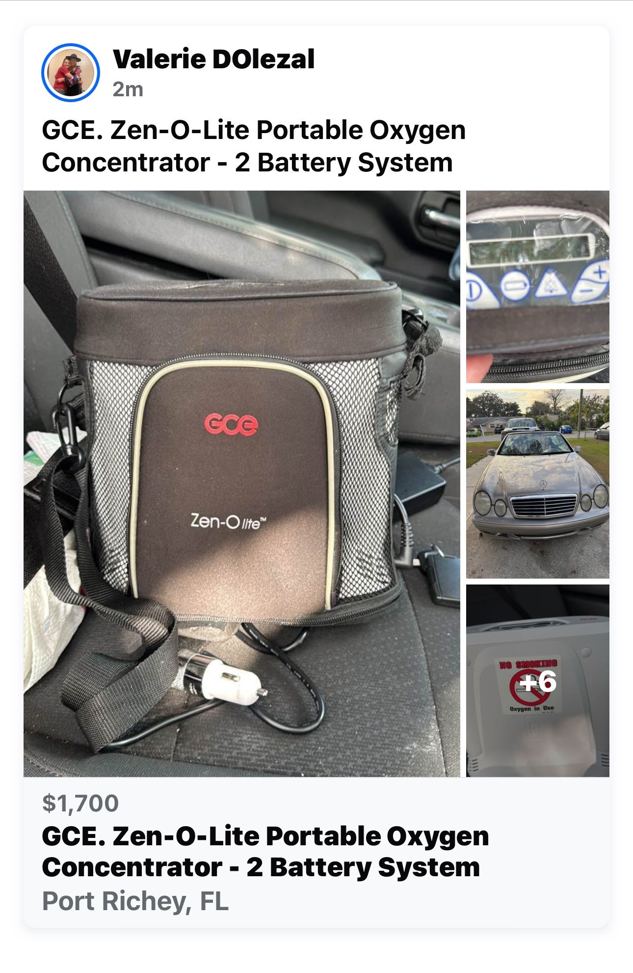 Zen-O-Lite portable o2 Machine With Very Low Use . Few Hours. Husband Didn’t Like Intermittent. Goes To 5.0L $1,800