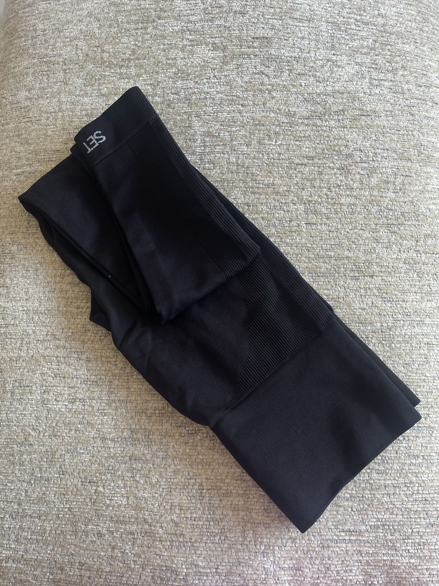 Set Active Black Leggings 