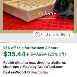 Rabbit digging box, digging platform, sisal rope / Made by https://offerup.com/redirect/?o=QXNhc1dvb2QuY29t