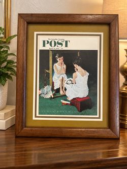 Vintage 1954 Norman Rockwell Saturday Evening Post Framed Art – 10" x 12"