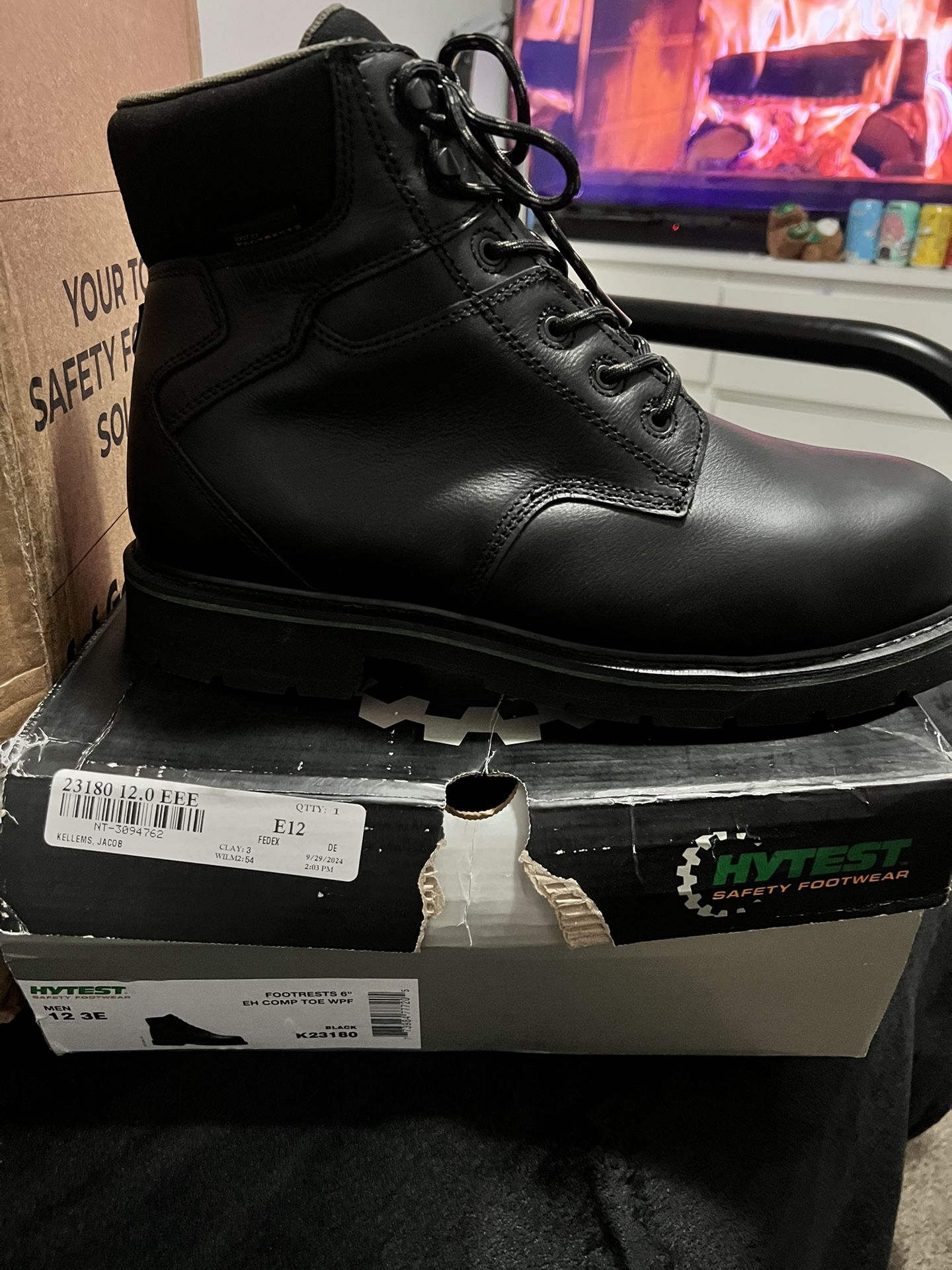 Hytest Steel Toe Boots (DS-Brand new )