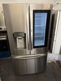 LG stainless stainless French door refrigerator and bottom freezer