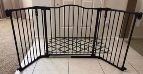 Toddleroo Extra Wide Pet Gate or Baby Gate Fits Openings 38.3” - 72”