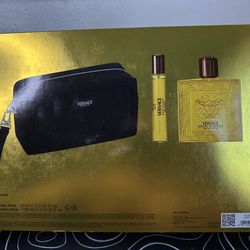 Versace Eros Energy Gift Set (3.4oz + 10ml Travel Spray + Toiletry Bag) NEW