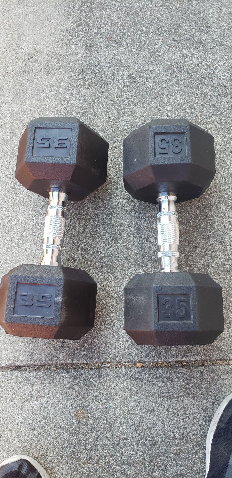 35 lbs dumbbells pair