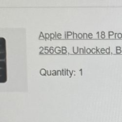 New iPhone 18 pro max 6’9 256GB