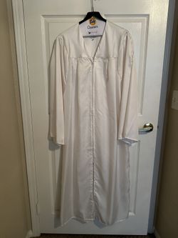 White Graduation Gown
